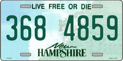 NH license plate 3684859