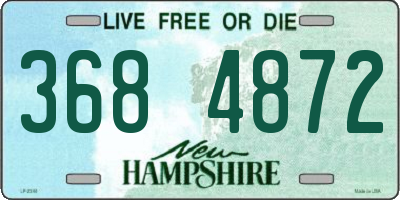 NH license plate 3684872