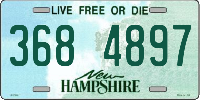 NH license plate 3684897