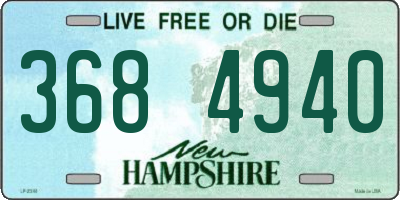 NH license plate 3684940