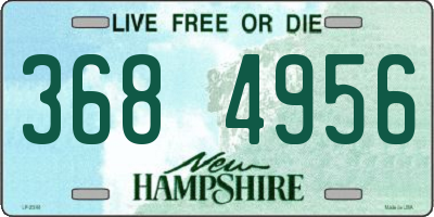 NH license plate 3684956