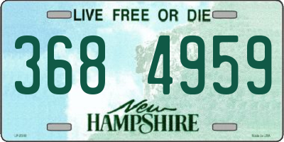 NH license plate 3684959