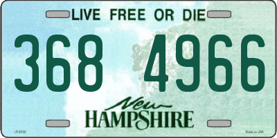 NH license plate 3684966