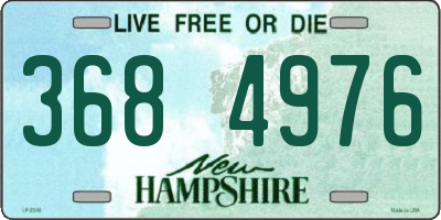 NH license plate 3684976