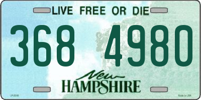 NH license plate 3684980
