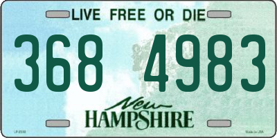 NH license plate 3684983
