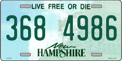 NH license plate 3684986