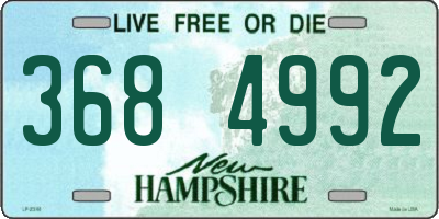 NH license plate 3684992