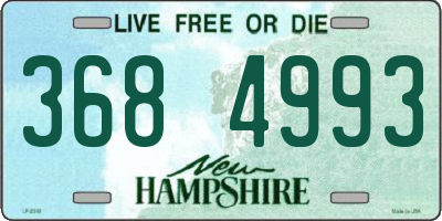 NH license plate 3684993