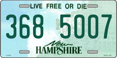 NH license plate 3685007