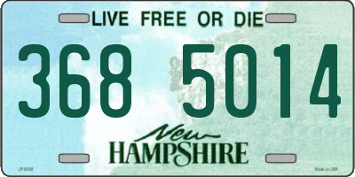 NH license plate 3685014