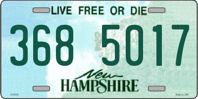 NH license plate 3685017