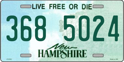 NH license plate 3685024