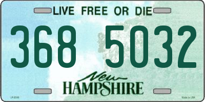 NH license plate 3685032