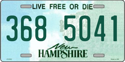 NH license plate 3685041