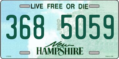 NH license plate 3685059