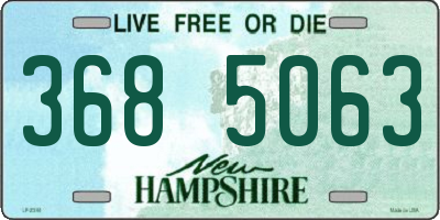 NH license plate 3685063