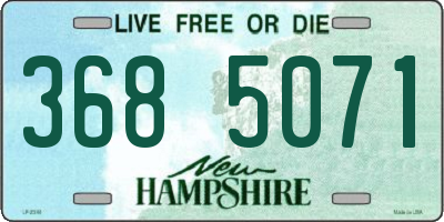 NH license plate 3685071