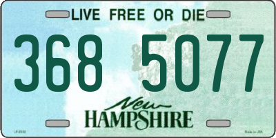 NH license plate 3685077