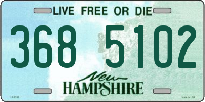 NH license plate 3685102