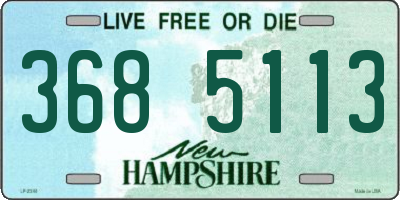 NH license plate 3685113