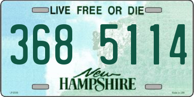 NH license plate 3685114