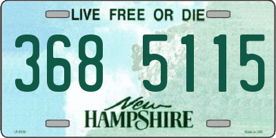 NH license plate 3685115