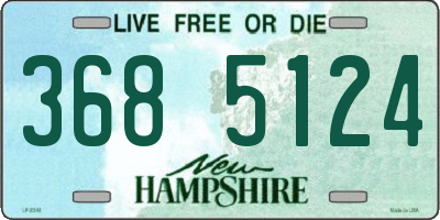 NH license plate 3685124