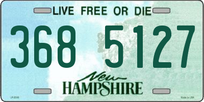 NH license plate 3685127