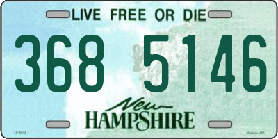 NH license plate 3685146