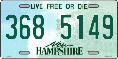 NH license plate 3685149