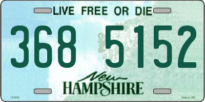 NH license plate 3685152