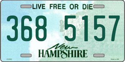 NH license plate 3685157