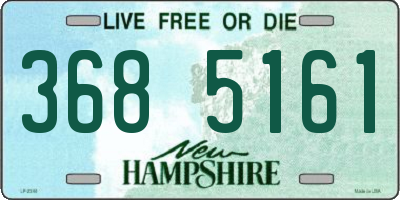 NH license plate 3685161