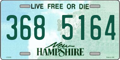 NH license plate 3685164