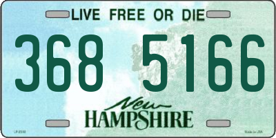 NH license plate 3685166