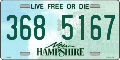 NH license plate 3685167