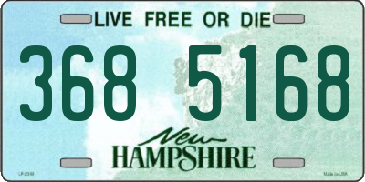 NH license plate 3685168