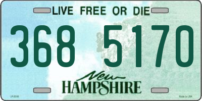 NH license plate 3685170
