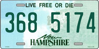 NH license plate 3685174