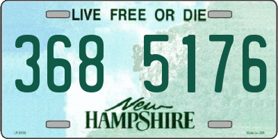 NH license plate 3685176