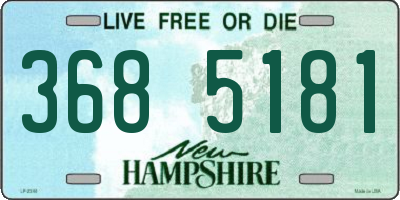 NH license plate 3685181