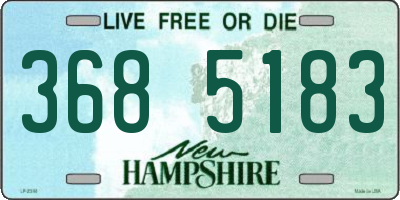 NH license plate 3685183