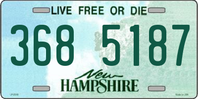 NH license plate 3685187