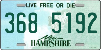 NH license plate 3685192