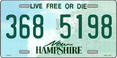 NH license plate 3685198