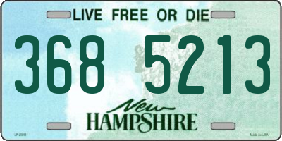NH license plate 3685213