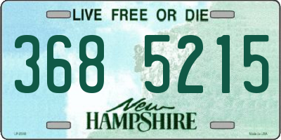 NH license plate 3685215