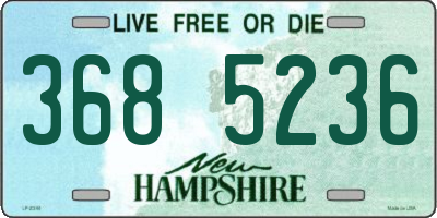 NH license plate 3685236