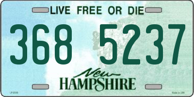 NH license plate 3685237